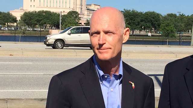 Gov. Rick Scott vowed in West Palm Beach on Tuesday to review federal hospitals throughout the state.