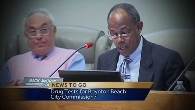 Boynton Beach city commissioners could be drug tested if David Merker (left) has his way.