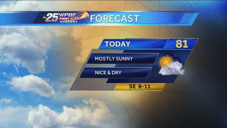 Sandra says another picture-perfect day is on tap around South Florida on Thursday.