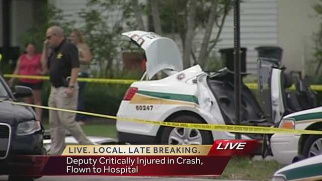 Deputy seriously injured in traffic crash