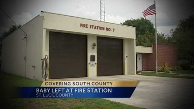 A woman claiming to be the foster parent to a 1-month-old baby dropped the infant off at a fire station in Fort Pierce on Friday, but then disappeared when firefighters took the child inside to examine for injuries.
