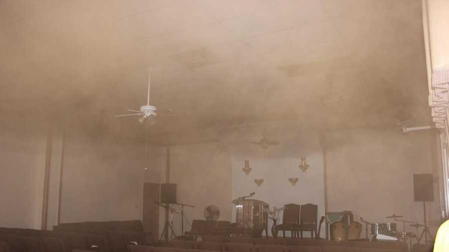 MAY 15: Firefighters encountered thick, black smoke after responding to a blaze at a church in Lake Worth on Thursday morning.