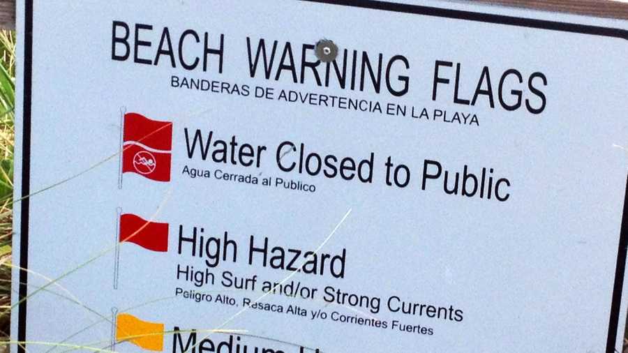 Beach lifeguards are warning swimmers to use caution when out in the water due to high surf and rip currents.