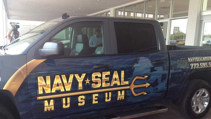The 2014 Silvarado truck donated to the Navy Seal Museum and Trident house in West Palm Beach, donated by the Schumacher Auto Group.