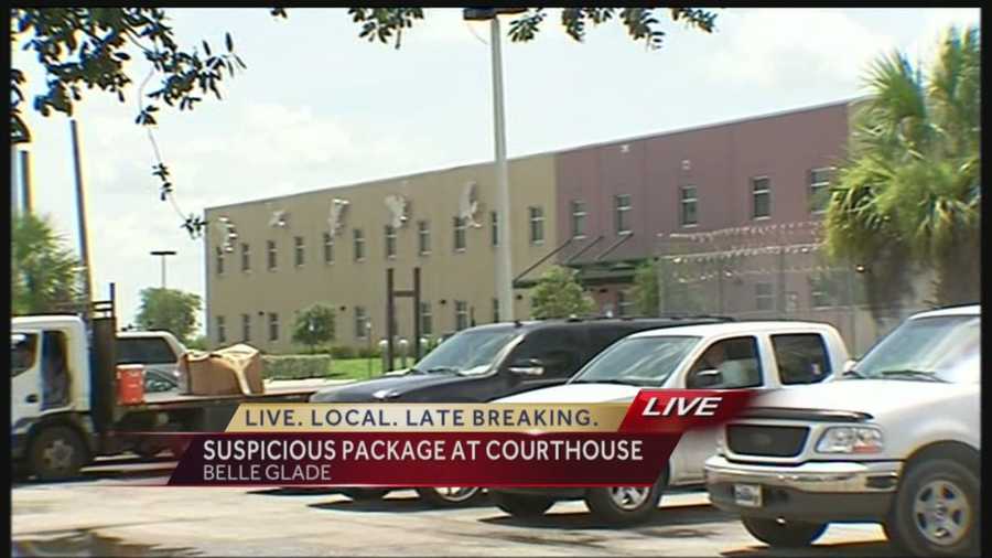 A partial evacuation was ordered at a local courthouse following the delivery of a suspicious package.