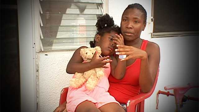 Zamaria Williams, 4, is recovering after she was attacked by a neighbor's pit bull in her front yard on Tuesday.