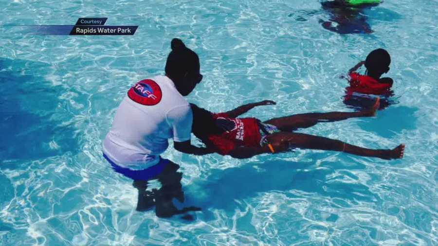 A pool in Delray Beach was one of several in Palm Beach County to participate in Friday's world's largest swimming lesson.