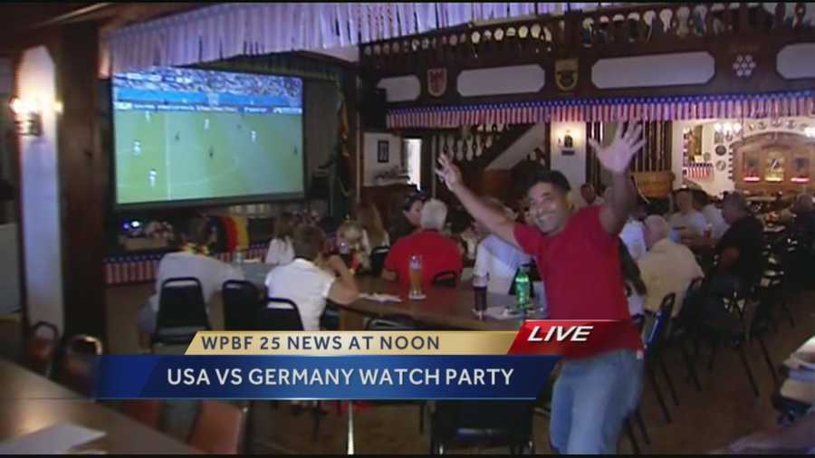 Close to 160 people flocked to the American-German Club in Lantana Thursday to watch the match.