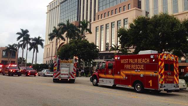 Palm Beach County Fire Rescue responded to a "suspicious powder" at the Palm Beach County courthouse Tuesday. Crews ran tests and gave the all-clear after confirming the powder as baby formula. 