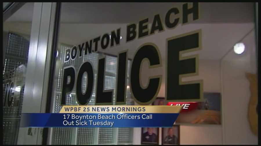 In the midst of contract negotiations, 17 police officers called out sick Tuesday in Boynton Beach. Mayor Jerry Taylor said the officers might just be sick, but negotiations between the city and the police officers have not being going as smoothly. 