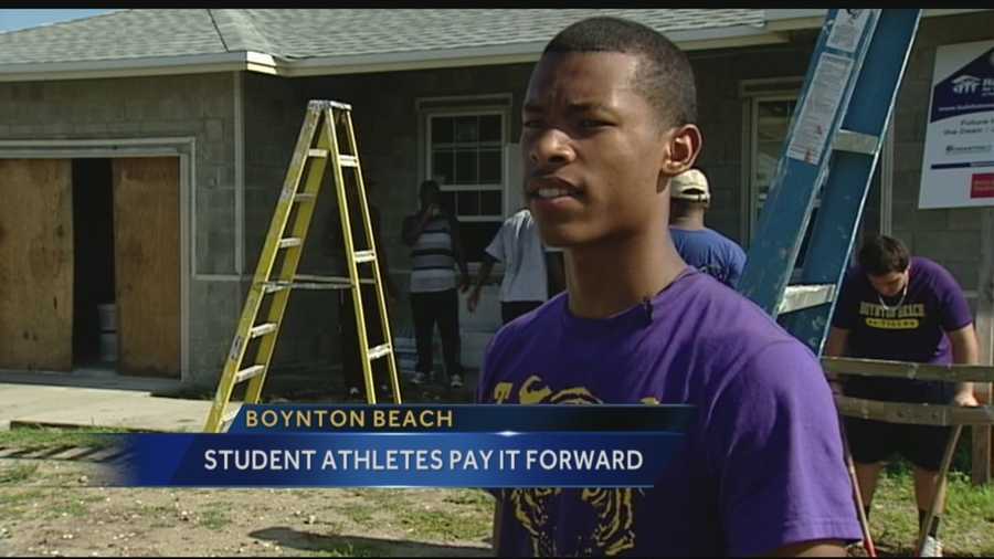 Thanks to a pilot program jump-started by the city police department, students are teaming up with Habitat for Humanity to build homes and raise much needed money for their sports teams.