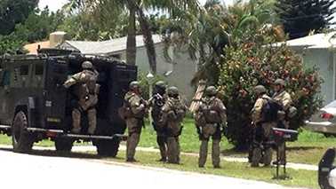 A photo of the SWAT team on scene in West Palm Beach. 