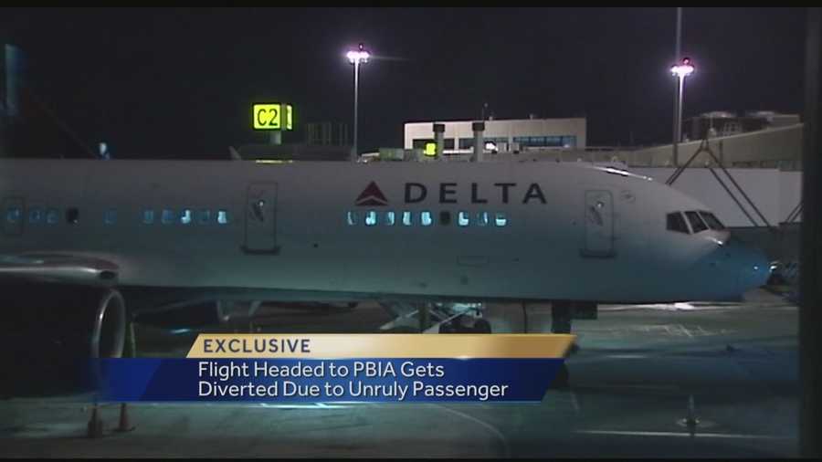A Delta flight from New York City to West Palm Beach was diverted to Jacksonville Monday night after a reclining seat sent a passenger on a profanity-laced rant, according to passengers. Reporter Chris McGrath has the story.