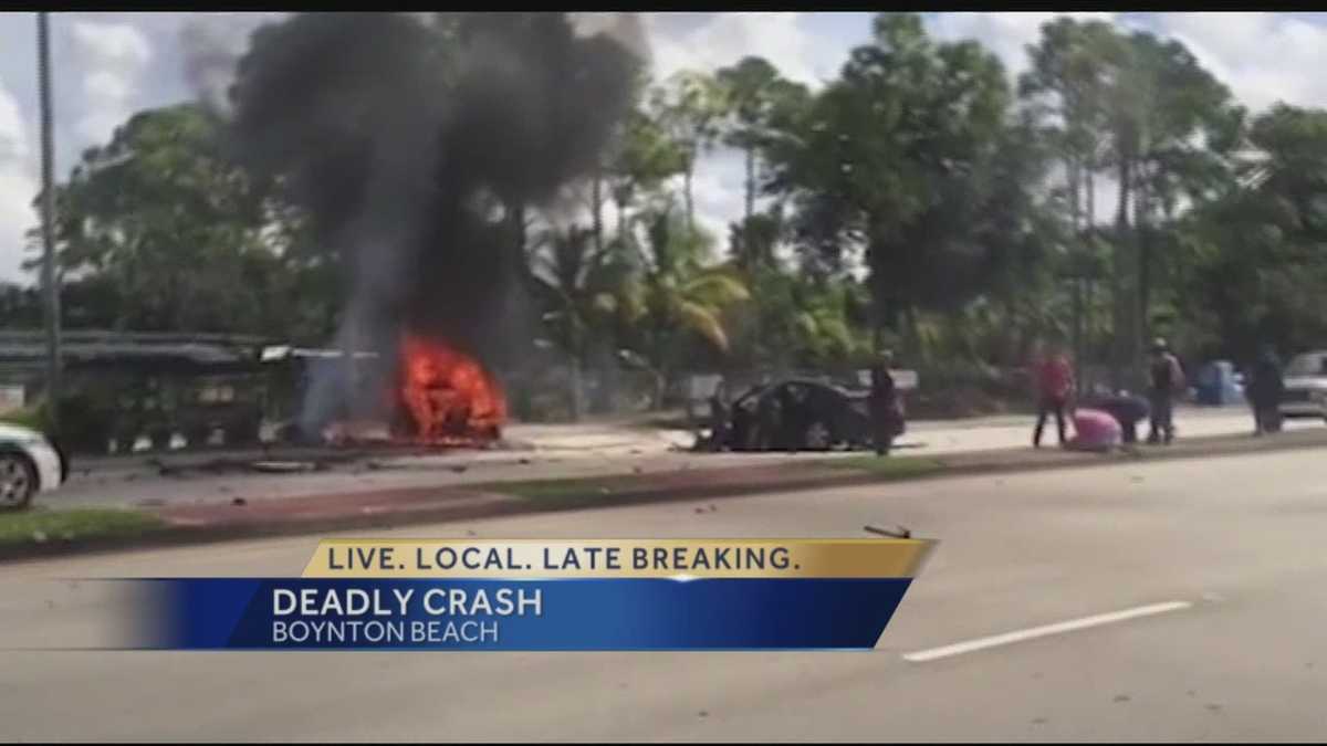 Fiery fatal wreck in Boynton Beach leaves 3 dead