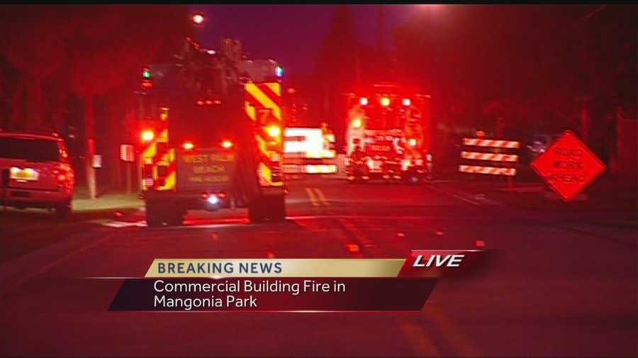 Fire rescue crews were on scene Friday morning for a reported fire in an industrial area off Australian Avenue in West Palm Beach. Our Chris McGrath was on scene.