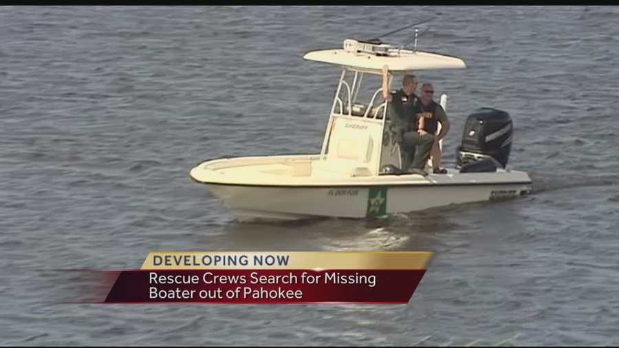 Rescue crews search for missing boater out of Pahokee