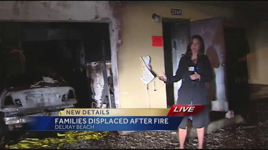 Officials with Delray Beach Fire Rescue said a two-alarm fire displaced 16 people Sunday morning. Reporter Whitney Burbank was on scene.