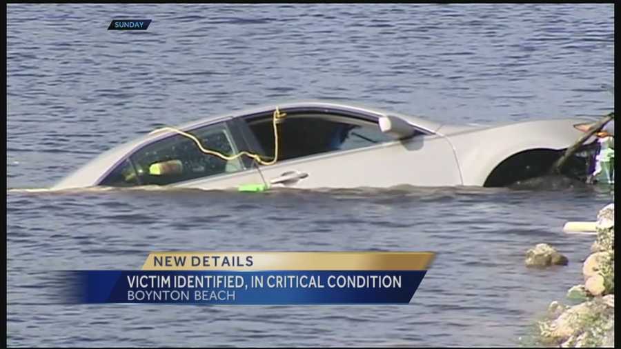 An elderly woman was rescued Sunday after authorities said she drove her car into a canal in Boynton Beach. The crash happened in the 1000 block of West Orange Drive.