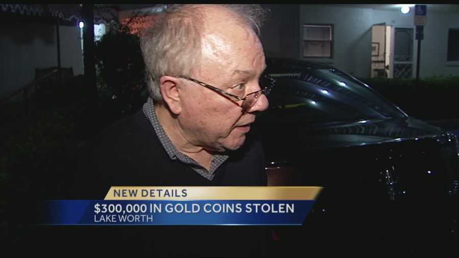 Sheriff's detectives are seeking up to three men who used two rental cars and a clever distraction technique to steal a gold coin dealer's life savings just a few feet behind his back.