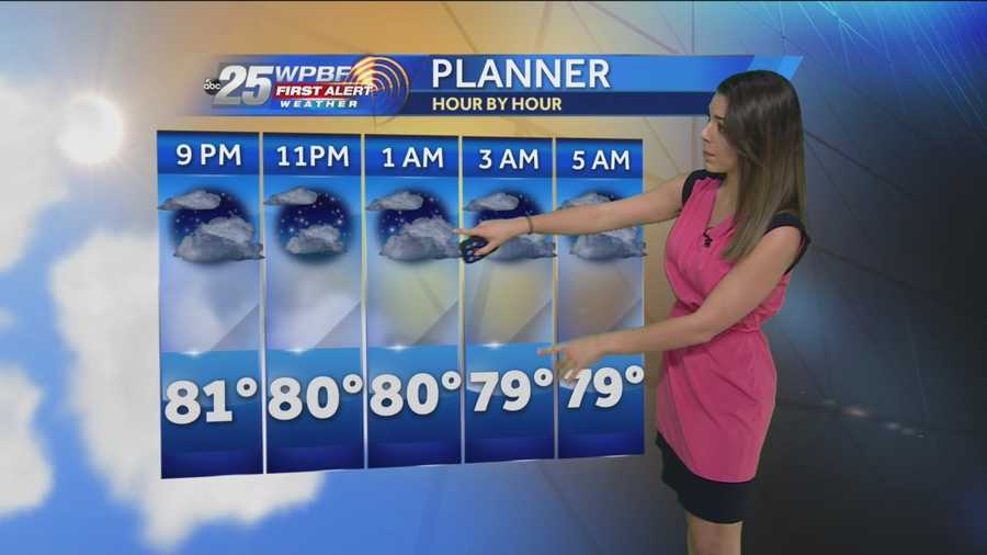 Gradual clearing Thursday, slight chance of inland showers