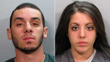 Jacksonville Sheriff's Office booking photos of Jarred Dauth and Maya Manseur