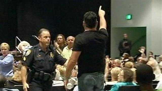 There were more emotional displays at Rep. Allen West's town hall meeting.