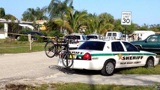 Emergency crews were called Friday afternoon to a home in Lake Worth after a neighbor found two people floating in the pool.