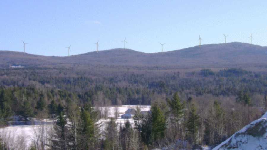 A rendering of the Lowell Wind Project after completion.