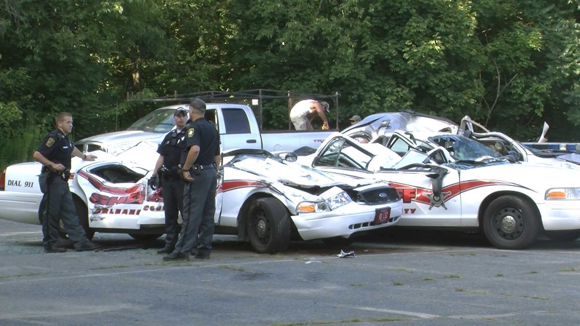 Police Vermont man crushed cop cars with tractor