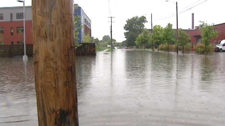 Scientists said flooding -- seen here after Tropical Storm Irene -- could happen more often as temperatures rise.