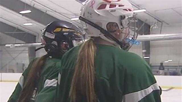 The U16 girl's hockey team prepares for their national championship trip to California.