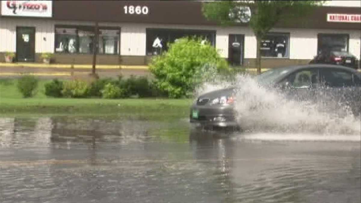 South Burlington and Burlington streets flood under sudden rainfall