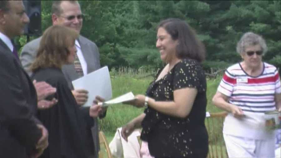 Ceremony took place at Ethan Allen Homestead