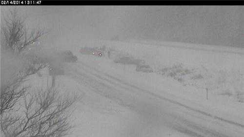 Vermont State Police tweeted this photo of a multi-vehicle crash on I-89 SB in Bolton.