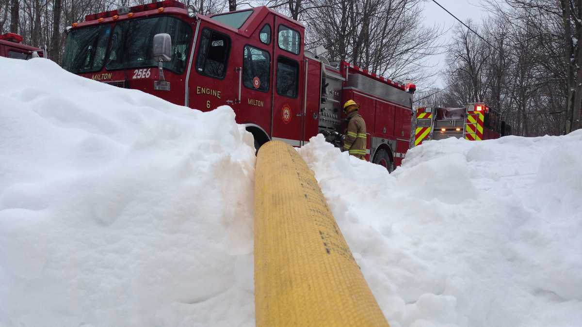 FROM THE SCENE: Fire hits at Essex, Vt. home twice in 24 hours
