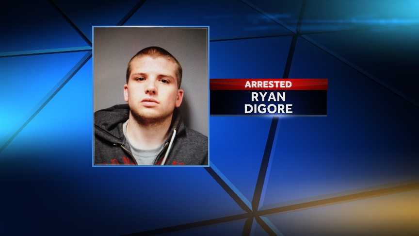 Ryan Digore of Hartford, Vt. is facing a possession of heroin charge after police say they found the drug during a traffic stop on April 18, 2014.