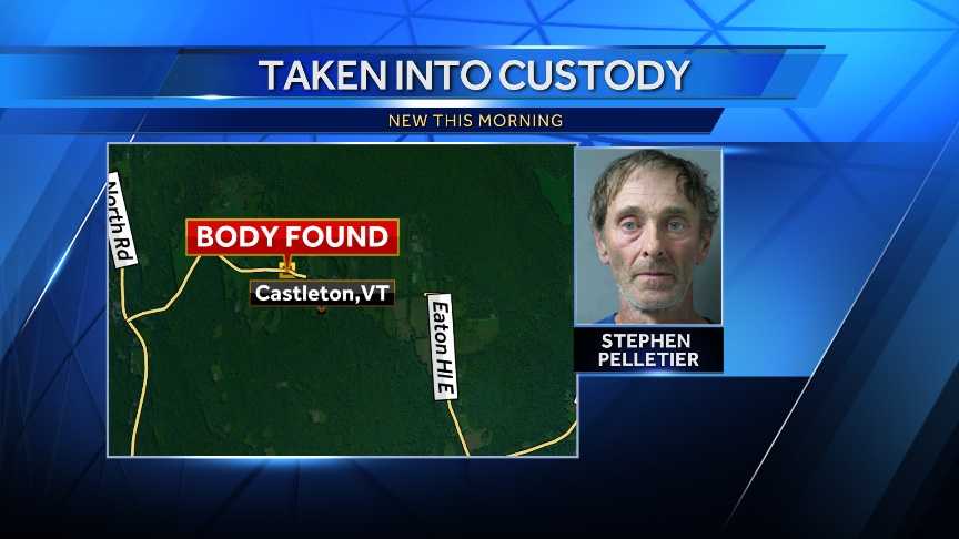 Police say they've recovered the body of a man reported missing Sunday night from his Castleton residence. The man's roommate, 58-year-old Stephen Pelletier, was taken into custody and will be arraigned Wednesday afternoon on first-degree murder charges.