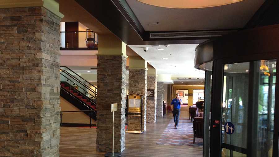 The new lobby redesign at the Hilton Burlington Hotel. 