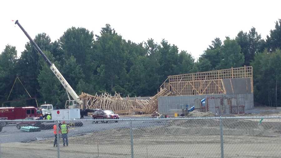 The scene of an under-construction building collapse in Williston.