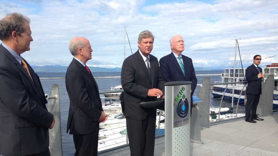 U.S. Agriculture Secretary Tom Vilsack was in Burlington Thursday to announce funding for efforts to protect soil and water quality in the Lake Champlain Basin.