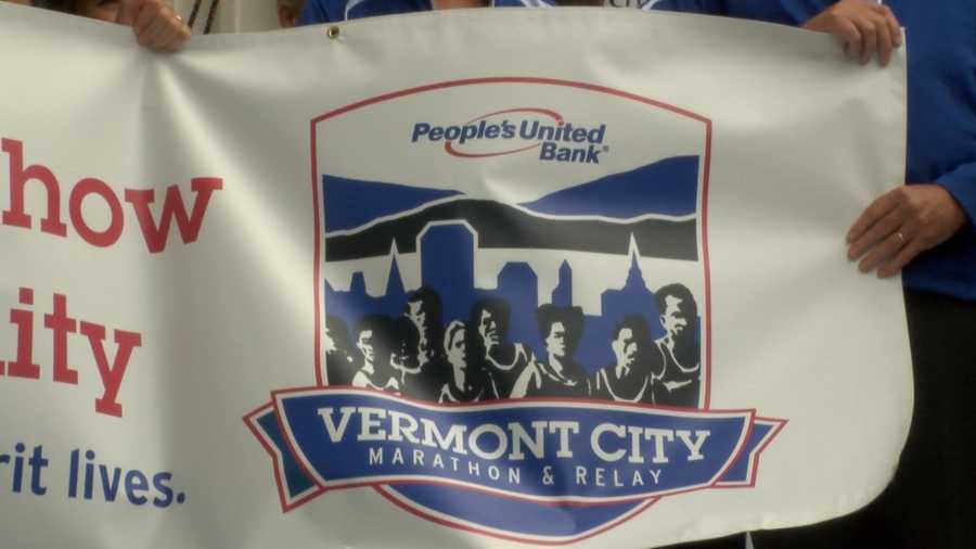 The new People's United Bank Vermont City Marathon logo.