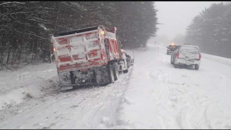 Whether people were flying or driving, they had some trouble getting to where they needed to go Monday. There were several accidents on the roads, including ones involving VTrans plow trucks.