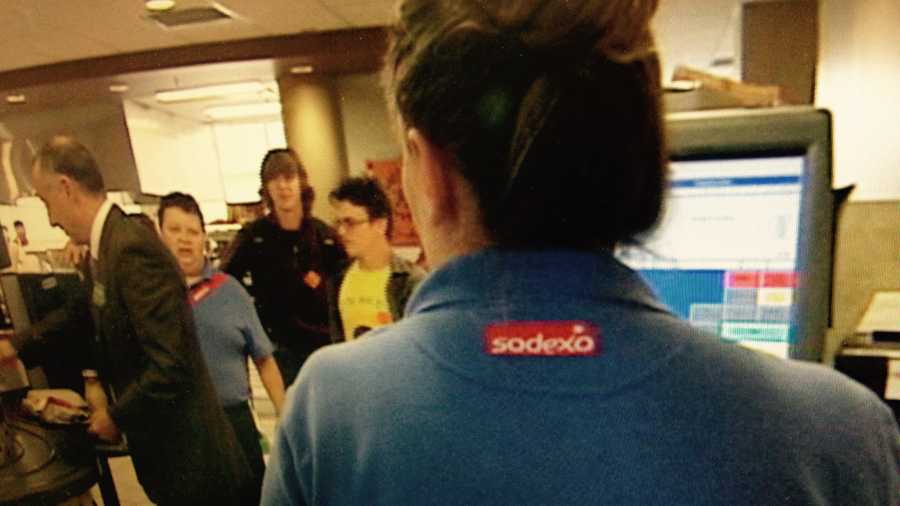 Sodexo staffers at the cafeteria at the University of Vermont Davis Center. 