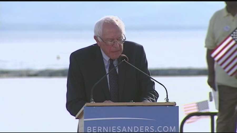 Thousands pack Waterfront park to hear Sanders speak