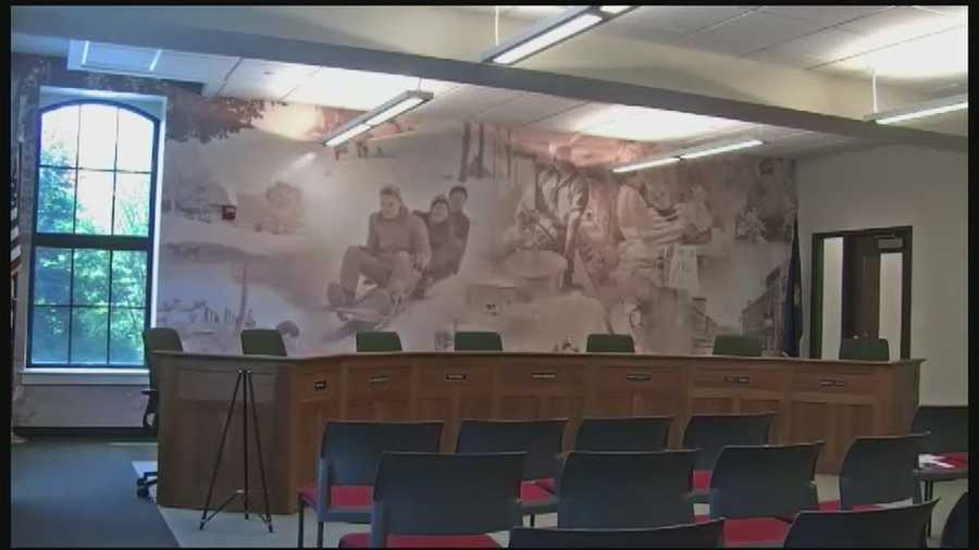 Hartford town officials are asking for the public's help in identifying people in a newly-installed mural in the town hall.