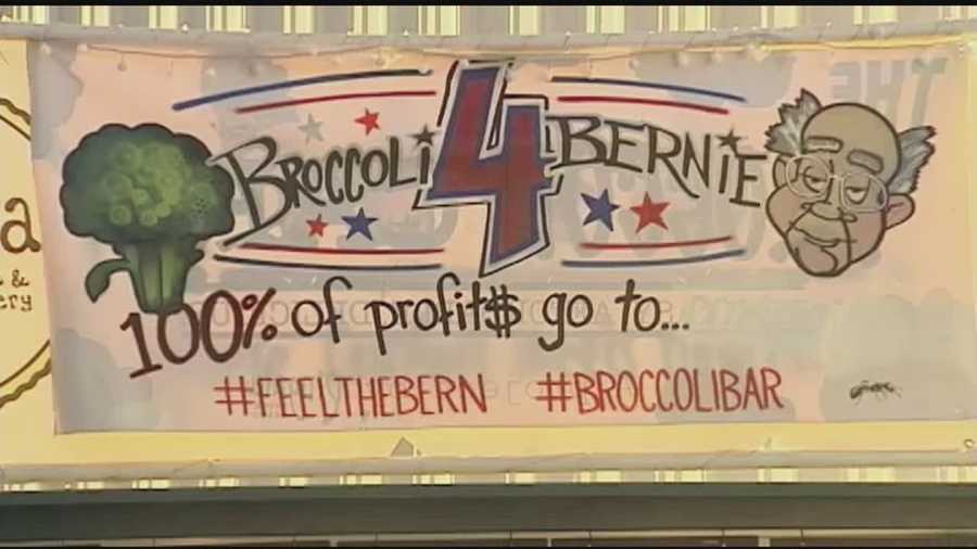 Bernie Sanders supporters hold campaign fundraiser