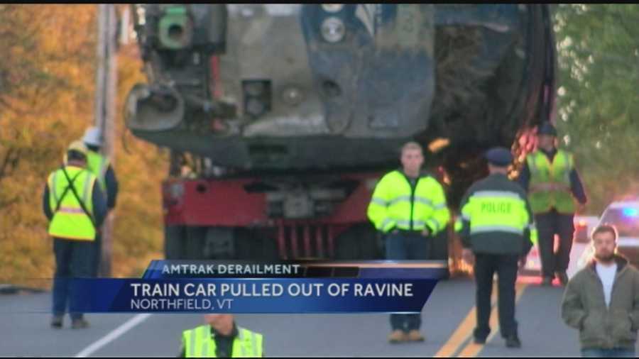 Roads near the intersection of Vermont Route 12A, Vermont Route 12 and Wall Street in Northfield will be closed for an extended period of time Saturday while an Amtrak locomotive is removed, police said.
