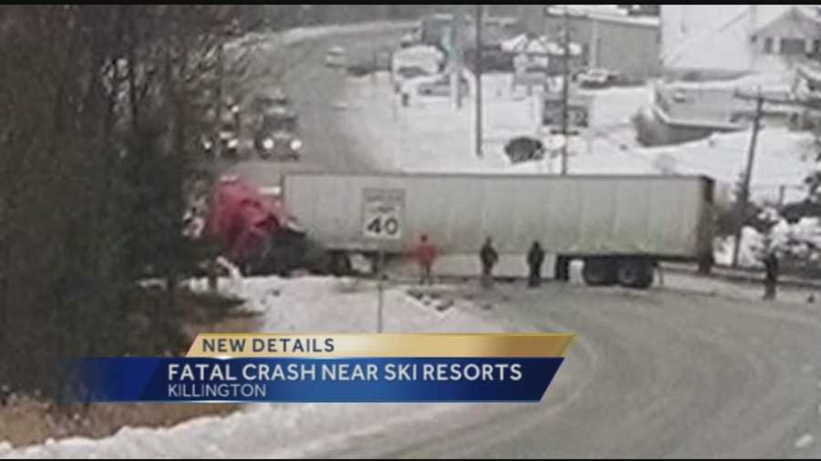 Three people were killed and four others were injured Tuesday afternoon when a sports utility vehicle and a tractor-trailer collided on U.S. Route 4 in Killington, police said.