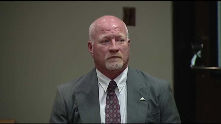 Suspended corrections officer Gene Palmer was in court Friday afternoon for a pre-trial conference.    