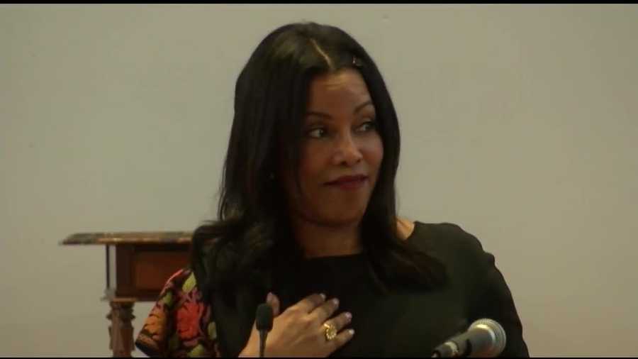 Illyasah Shabazz, the daughter of human rights activist Malcolm X, served as the keynote speaker at Burlington’s Martin Luther King Jr. Day celebration.